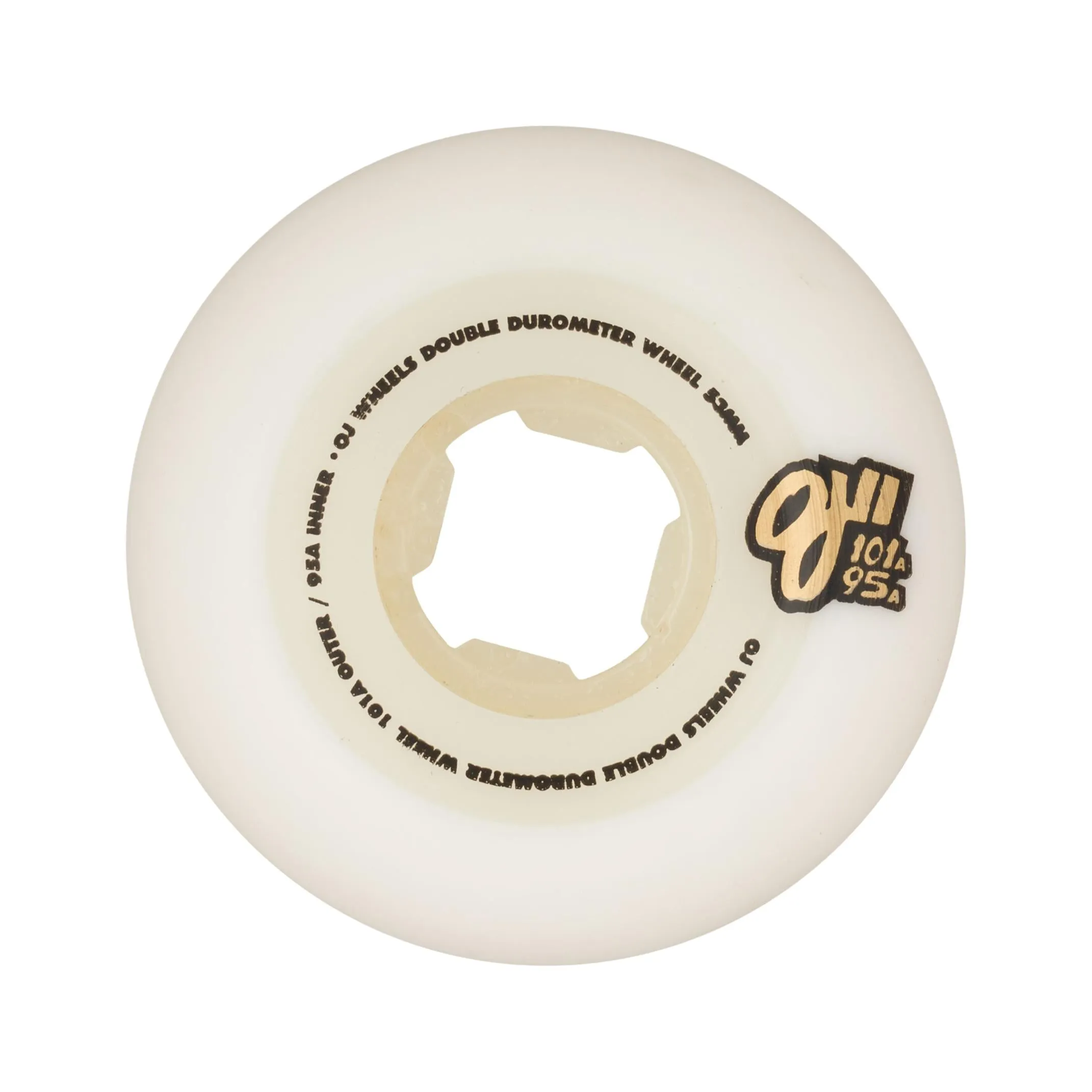 OJ Double Duro White Mini Combo Wheels 53mm 101a/95a