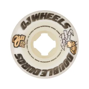 OJ Double Duro White Mini Combo Wheels 53mm 101a/95a