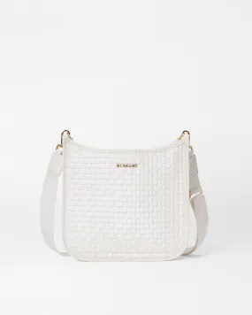 Pearl Metallic Woven Box Crossbody