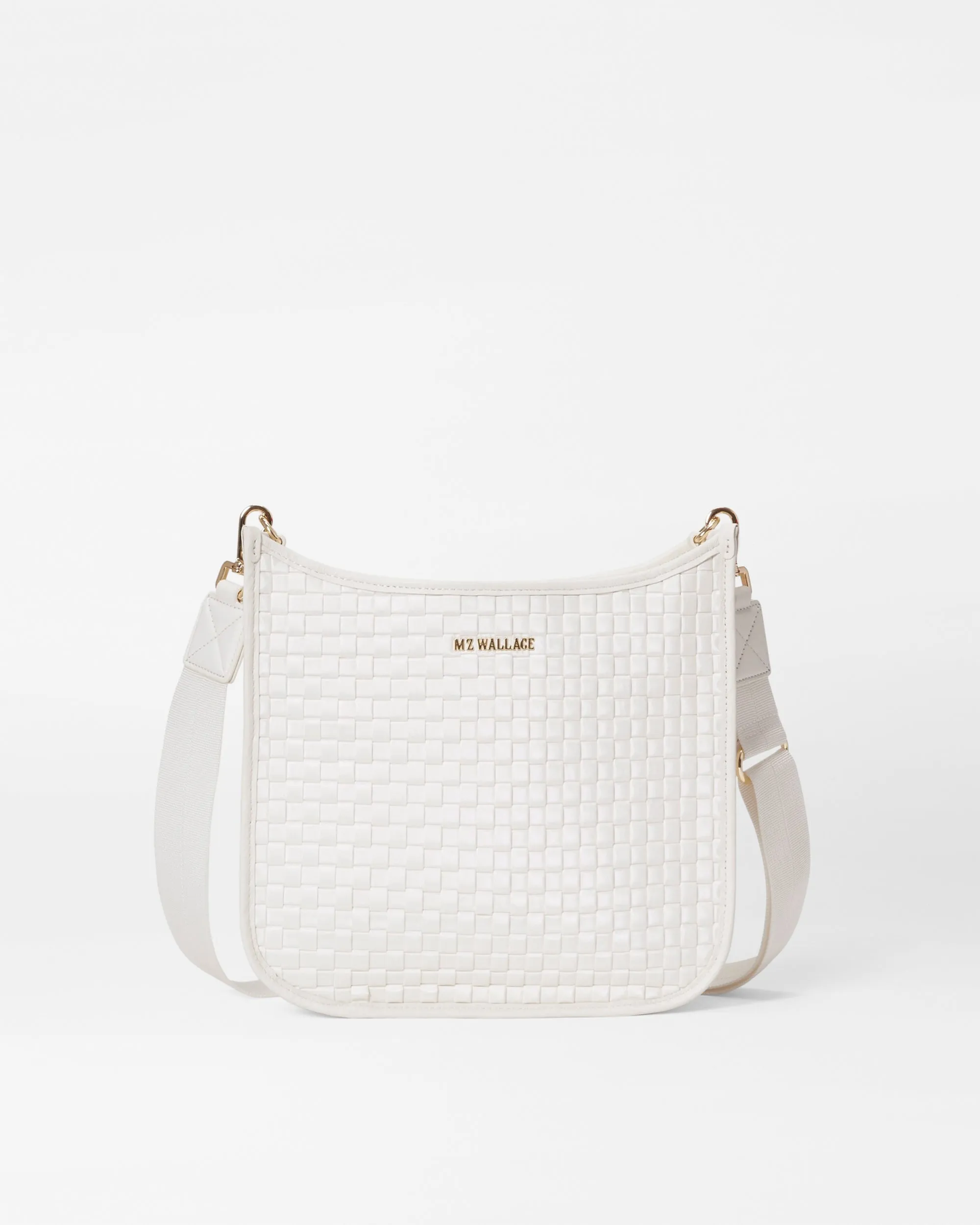 Pearl Metallic Woven Box Crossbody