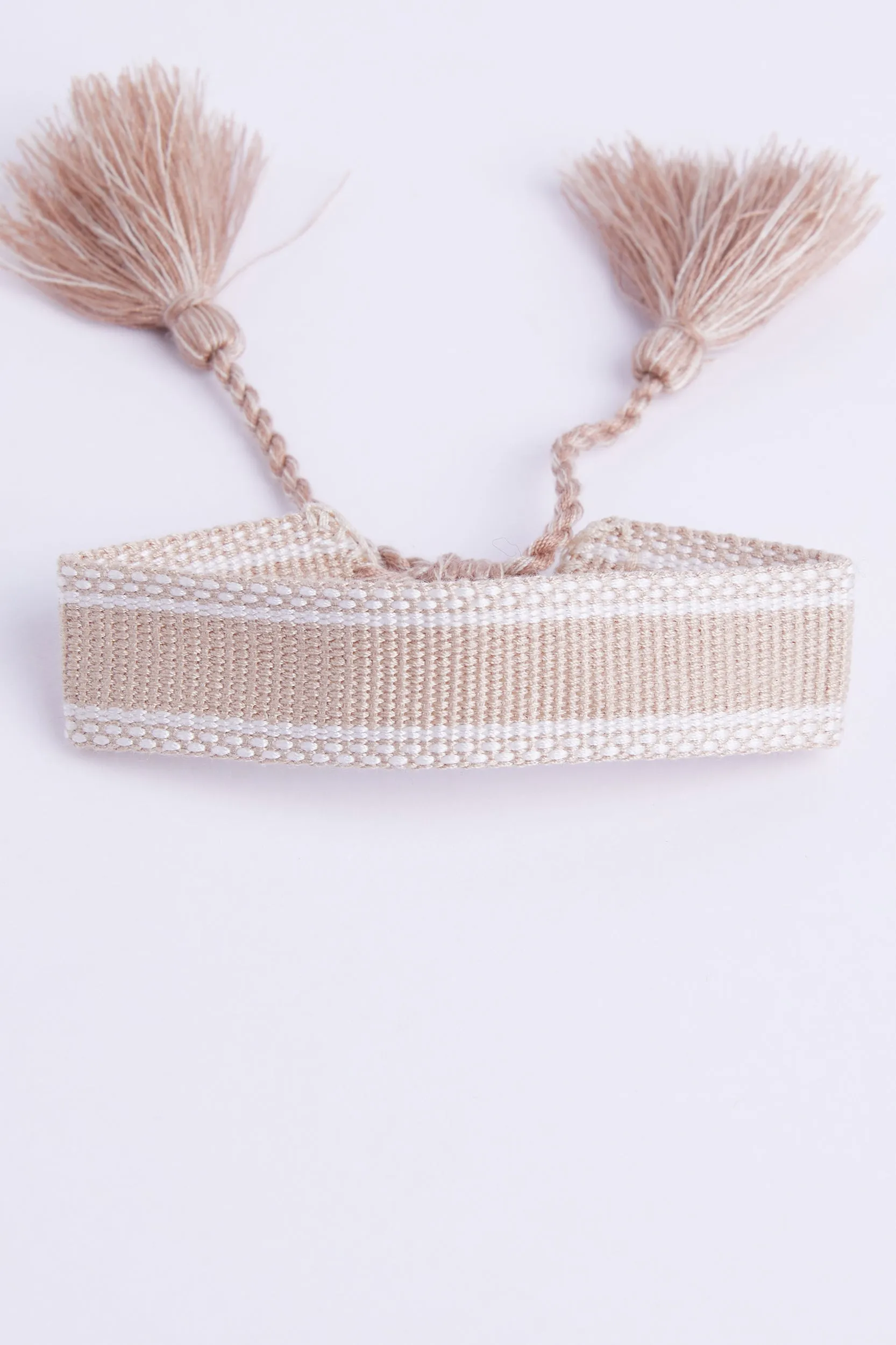 Personalised Woven Bracelet - Beige