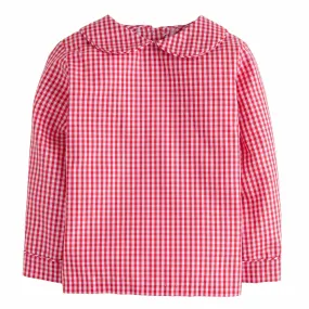 Peter Pan Shirt - Red Gingham