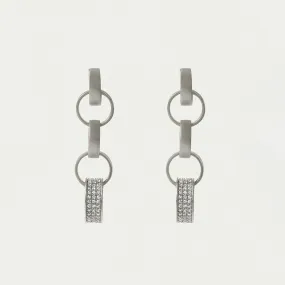 Petit Pavé Statement Chain Earrings