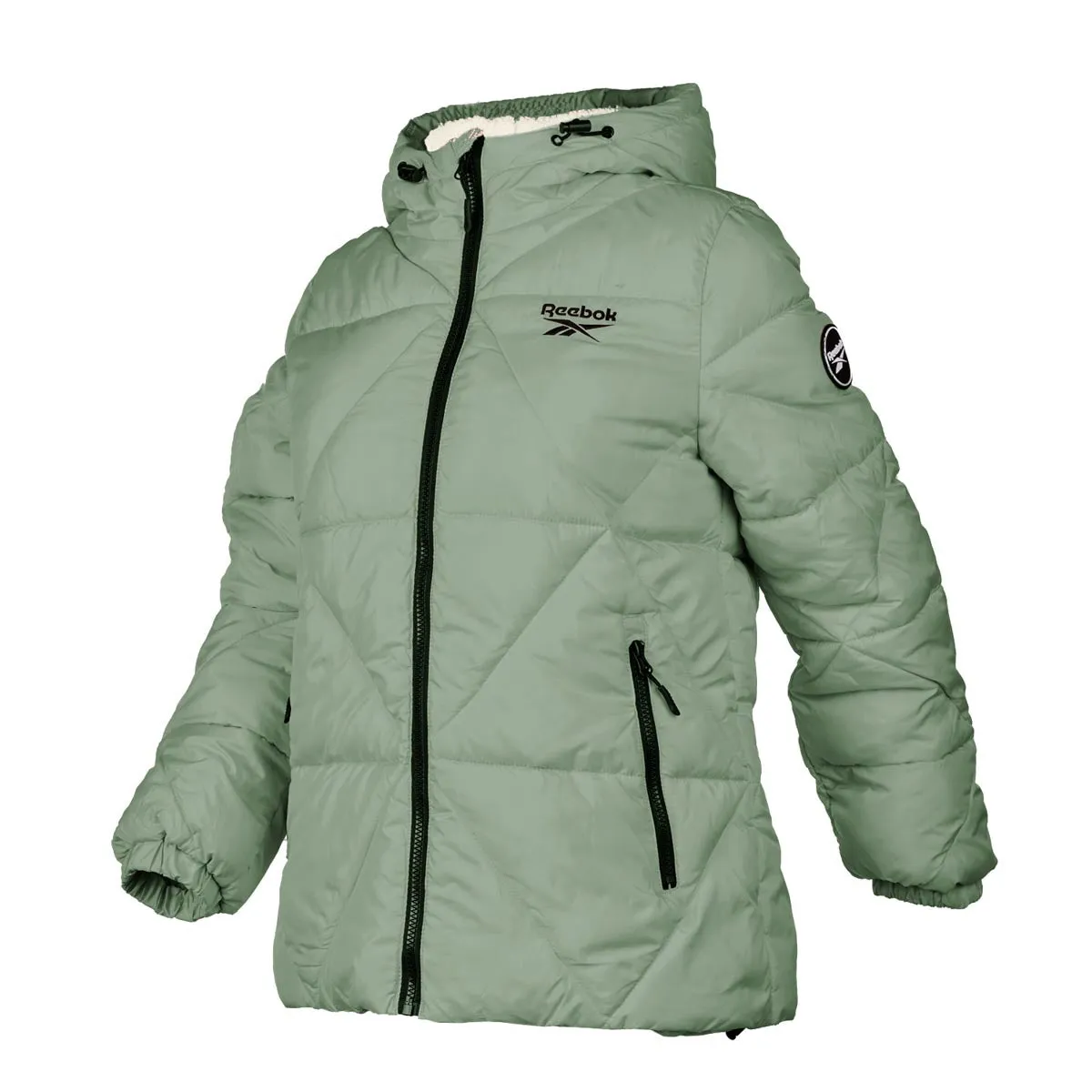 Reebok Women's Puffer Jacket with Sherpa Lining