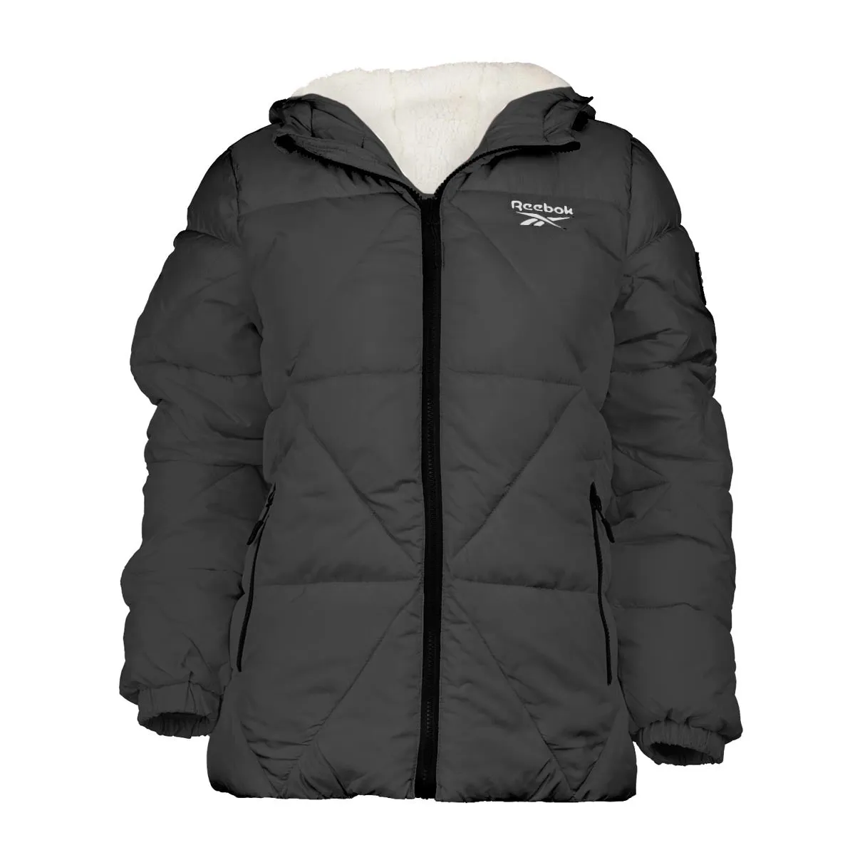 Reebok Women's Puffer Jacket with Sherpa Lining