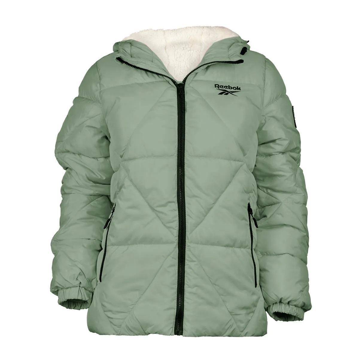 Reebok Women's Puffer Jacket with Sherpa Lining