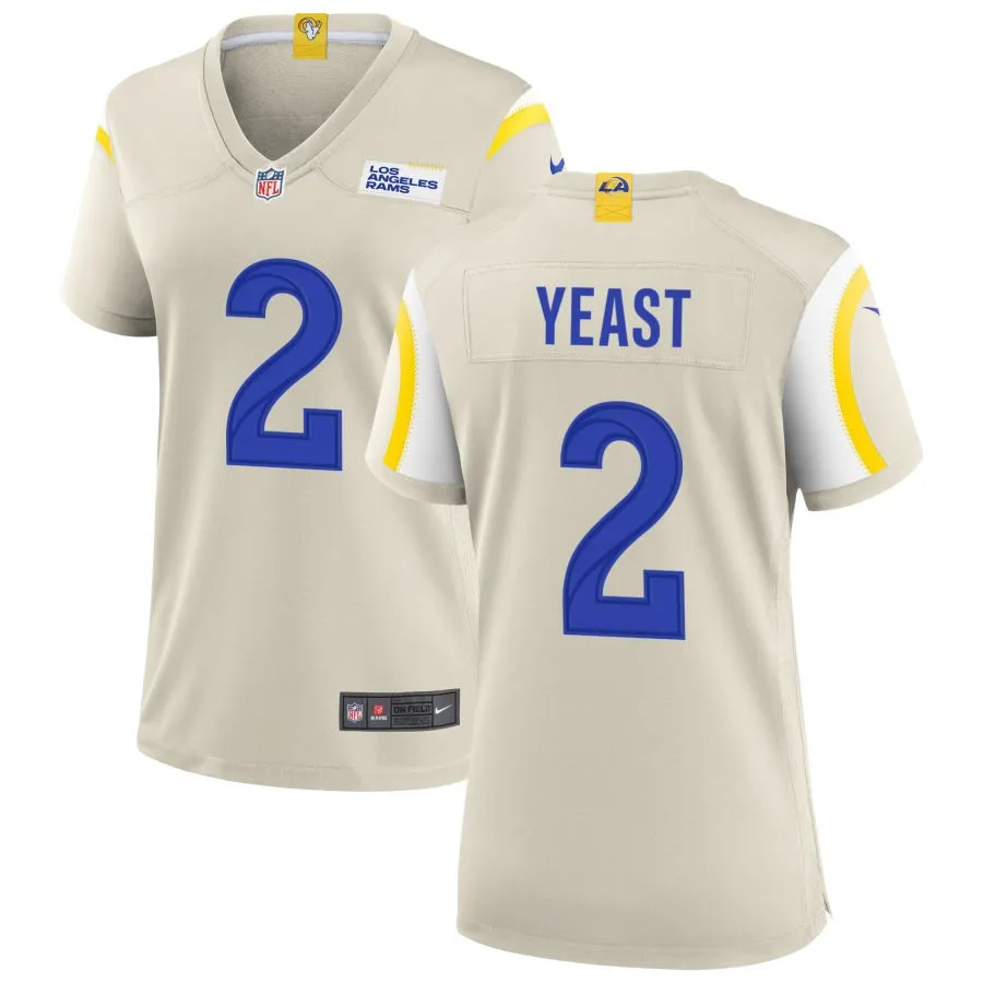 Russ Yeast Nike Los Angeles Rams Women's Game Jersey - Bone