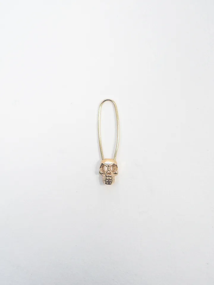 Skull Safety Pin Earring