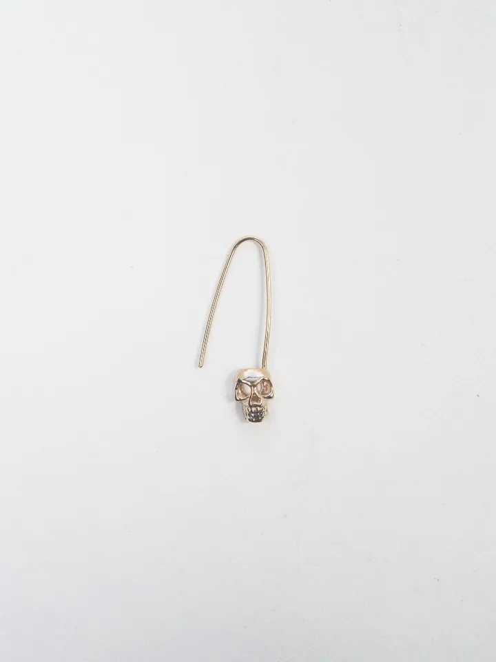 Skull Safety Pin Earring