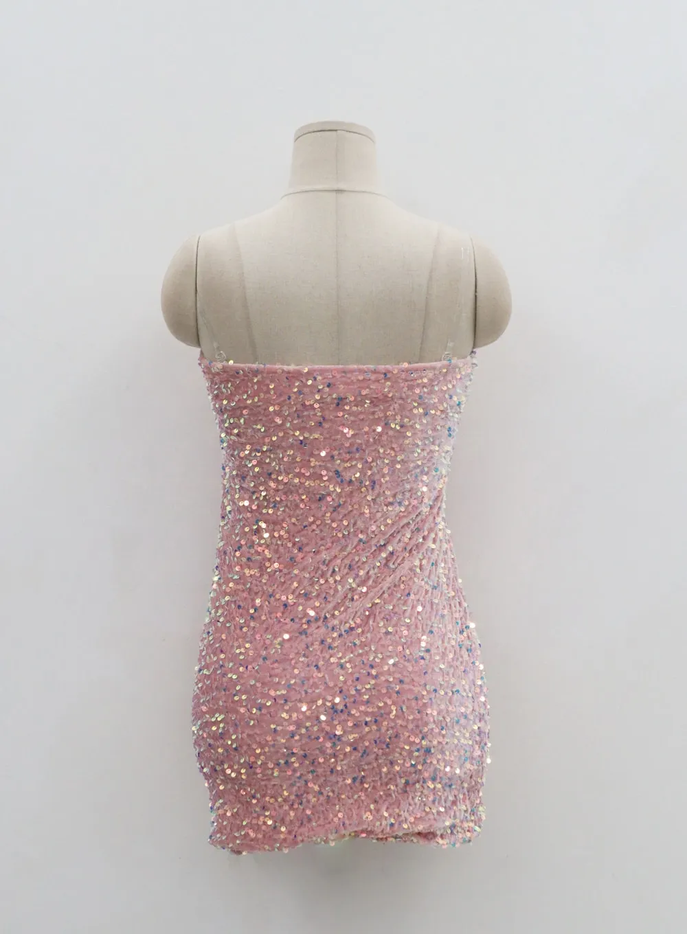 Sleeveless Sequins Mini Dress IO12