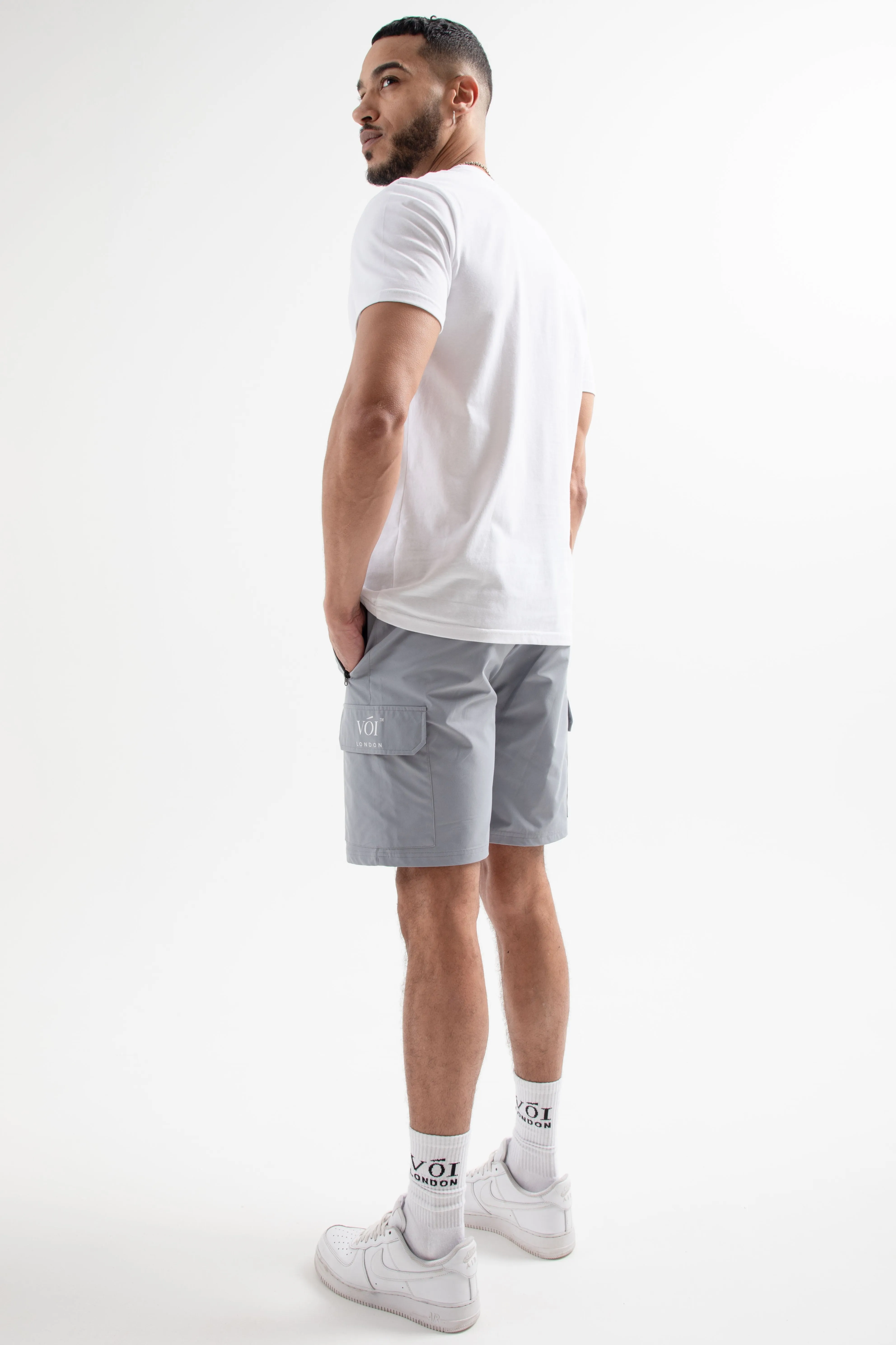 Tech Woven Cargo Shorts - Grey