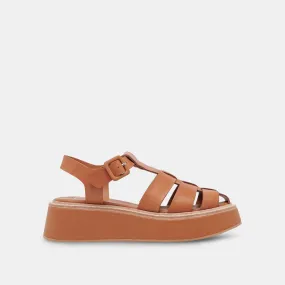 TRISTY SANDALS COGNAC LEATHER