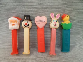 Vintage Holiday PEZ Dispensers- Lot of 5