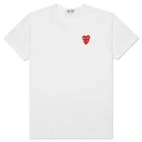 Women's Stacked Heart S/S T-Shirt - White